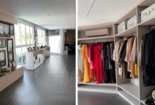 Antes e depois do espaço enquanto Poliana Rocha reforma galeria de Zé Felipe e cria closet com Leonardo