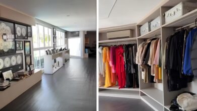 Antes e depois do espaço enquanto Poliana Rocha reforma galeria de Zé Felipe e cria closet com Leonardo