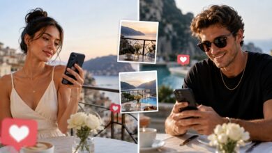 Romance secreto? Os sinais que entregam famosos nas redes 1 Homem e mulher em cenários semelhantes levantam suspeitas de romance secreto nas redes sociais
