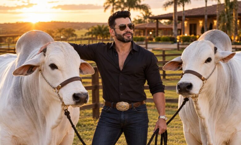 Gusttavo Lima participa da compra de 75% de duas vacas Nelore arrematadas por R$ 11.947.500 em leilão