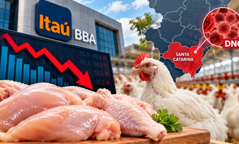 Itaú BBA prevê queda no preço do frango após foco de DNC em Santa Catarina