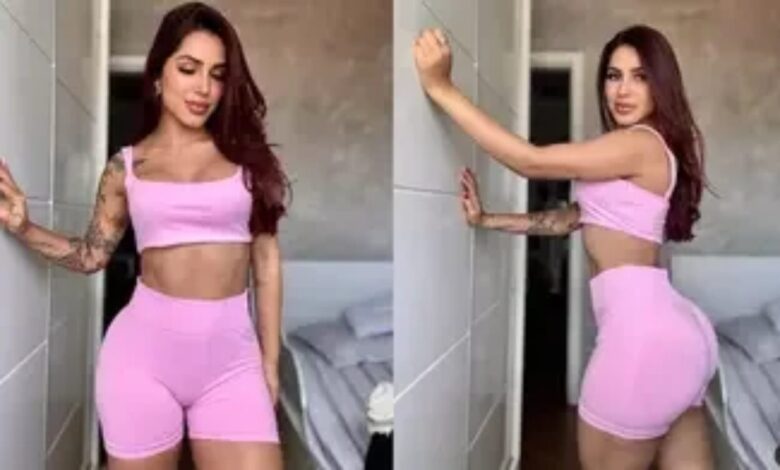 Jennifer Fabri anunciando venda de água do banho pós-treino por R$ 2.900 cada